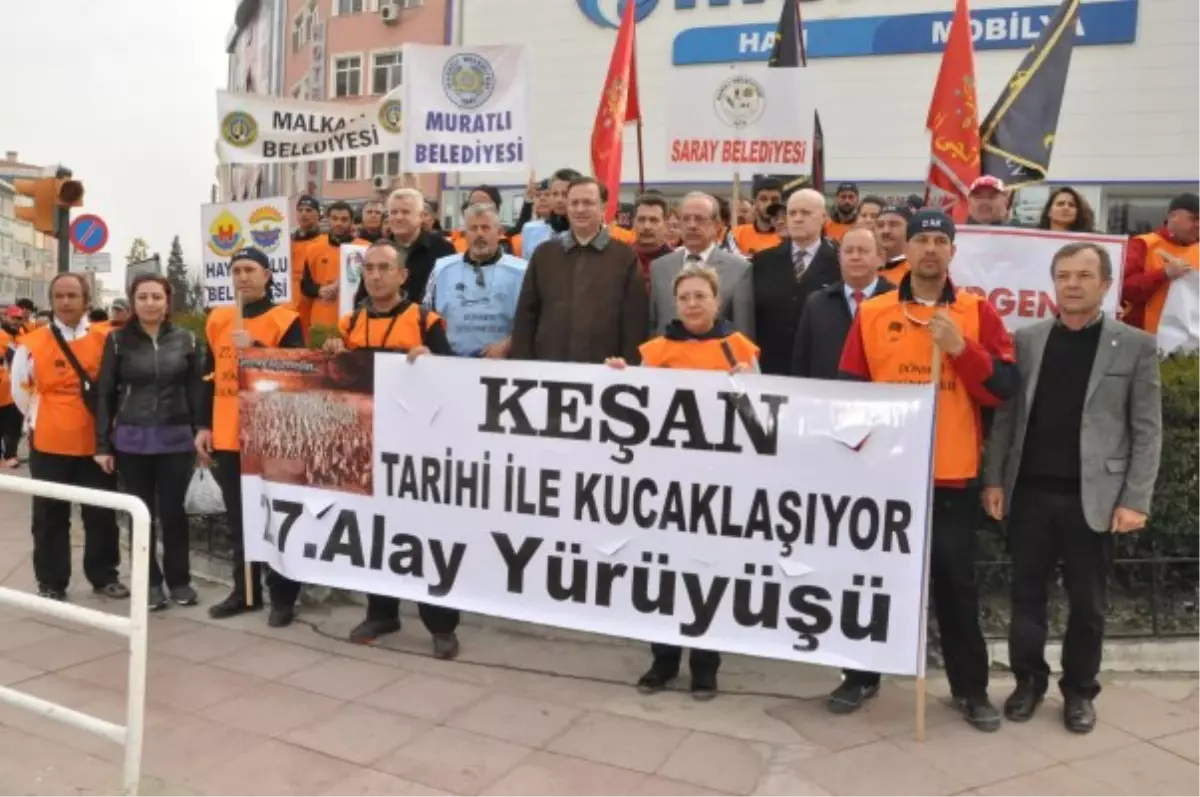 57 Ve 27. Alay Yürüyüşçüleri Keşan'dan Uğurlandı