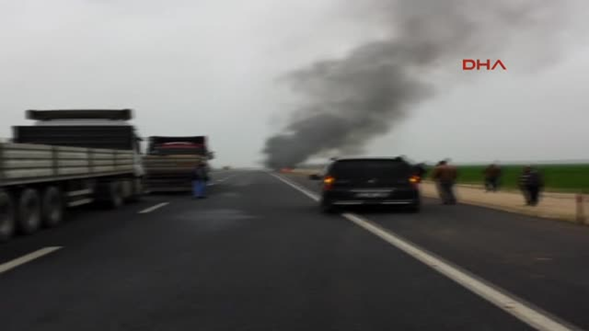 Seyir Halindeki Lpg\'li Araç Yandı