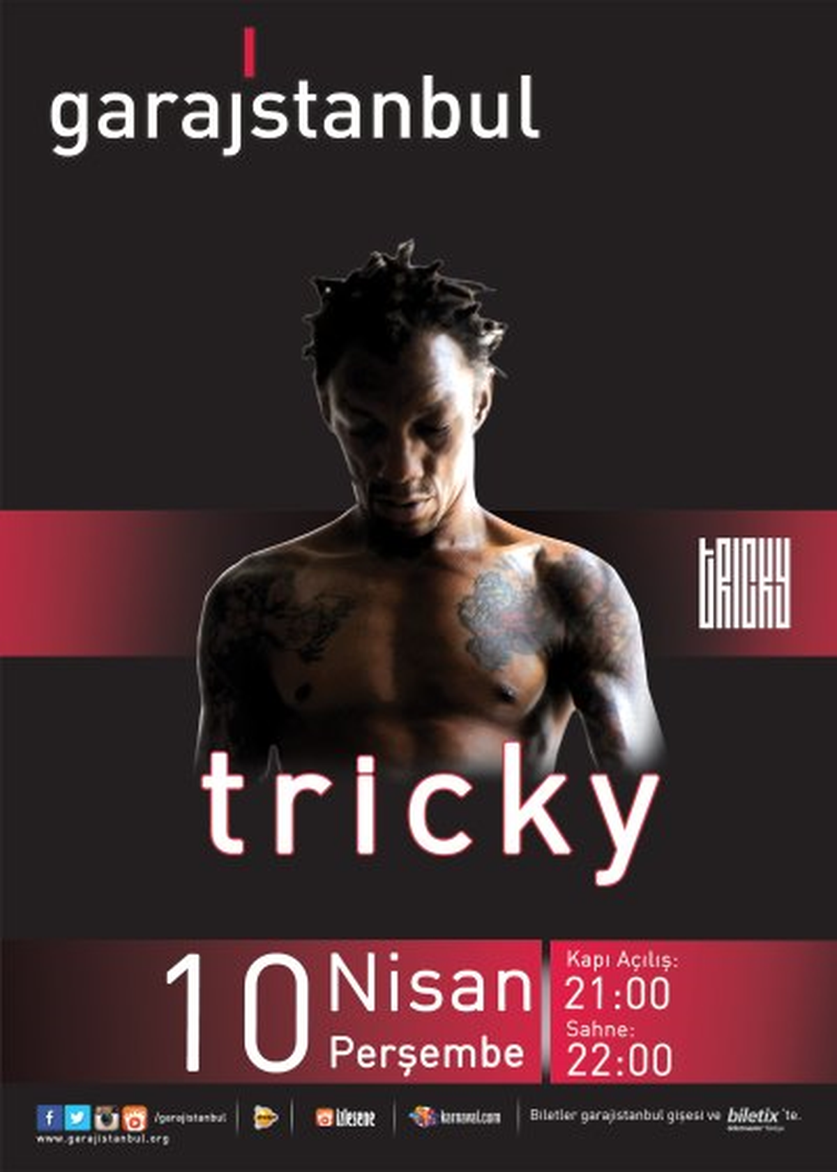 Trip-Hop Müziğinin Ustası Tricky Garajistanbul Sahnesinde
