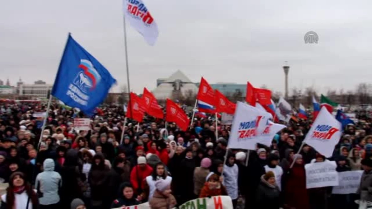 Tataristan\'da Kırım\'a destek mitingi -