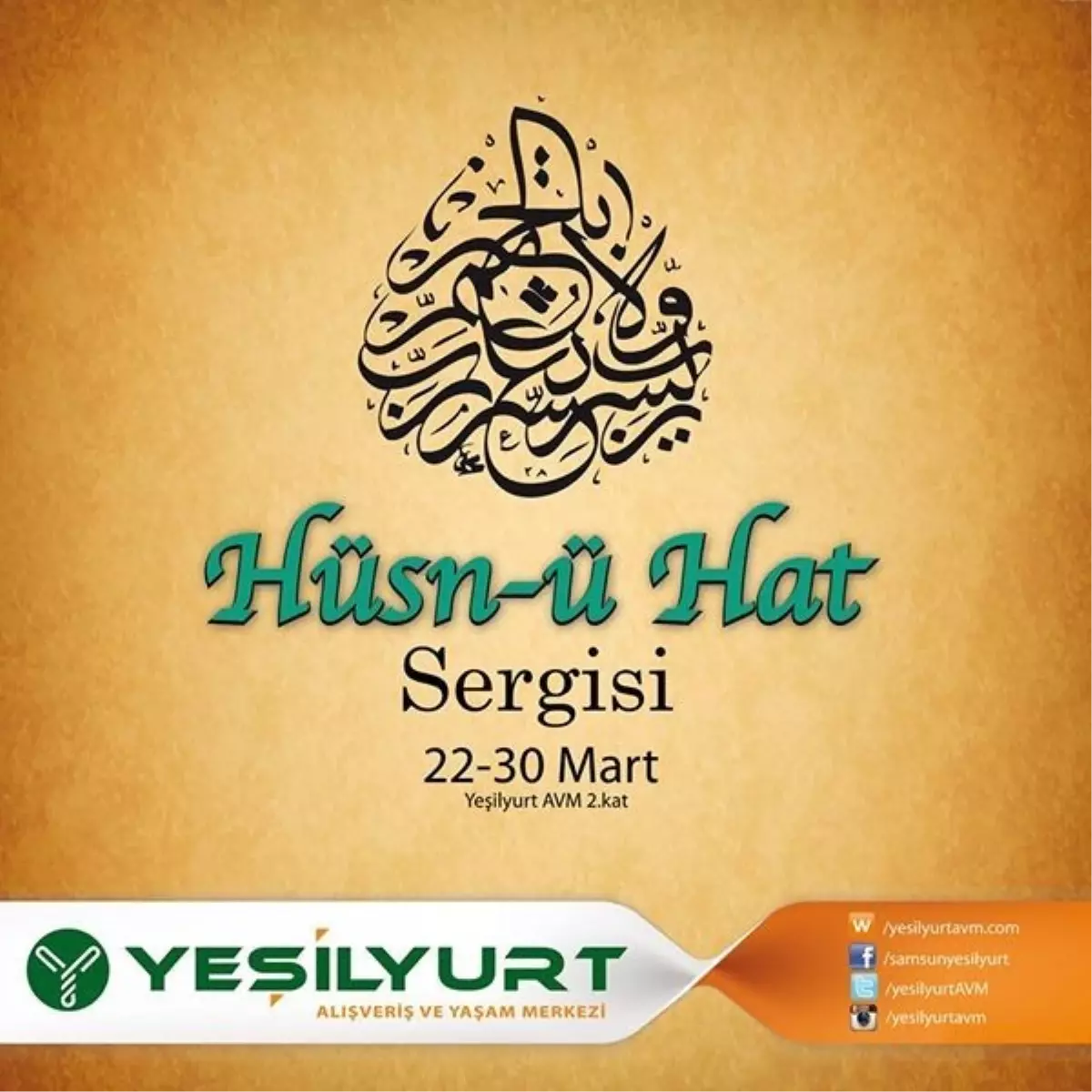 Yeşilyurt Avm\'de Hüsn-Ü Hat Sergisi