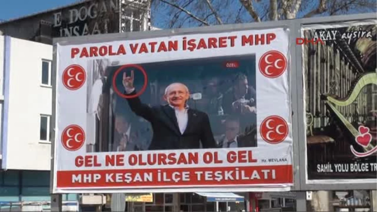 MHP\'den, Kılıçdaroğlu\'na Bozkurtlu Afiş