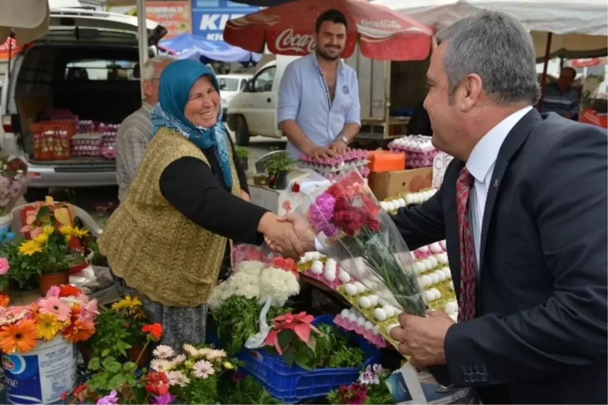 Başkan Böcek, Pınarbaşı Pazarcı Esnafını Ziyaret Etti