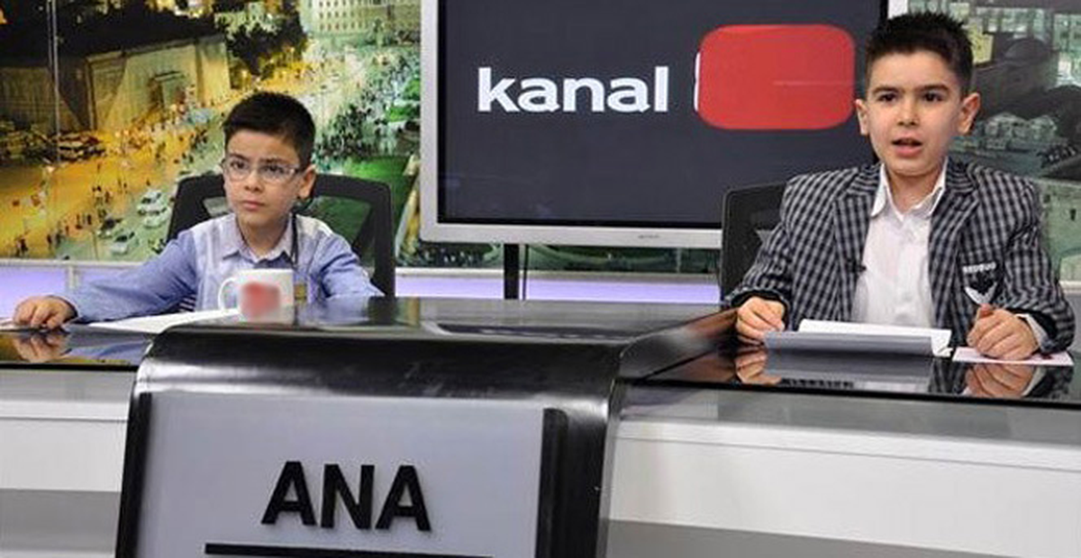 Gazeteci Güneş\'in Çocukları Televizyonda Haber Sundu