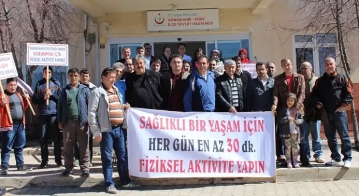 Köse\'de Sağlıklı Yaşam Yürüyüşü Yapıldı