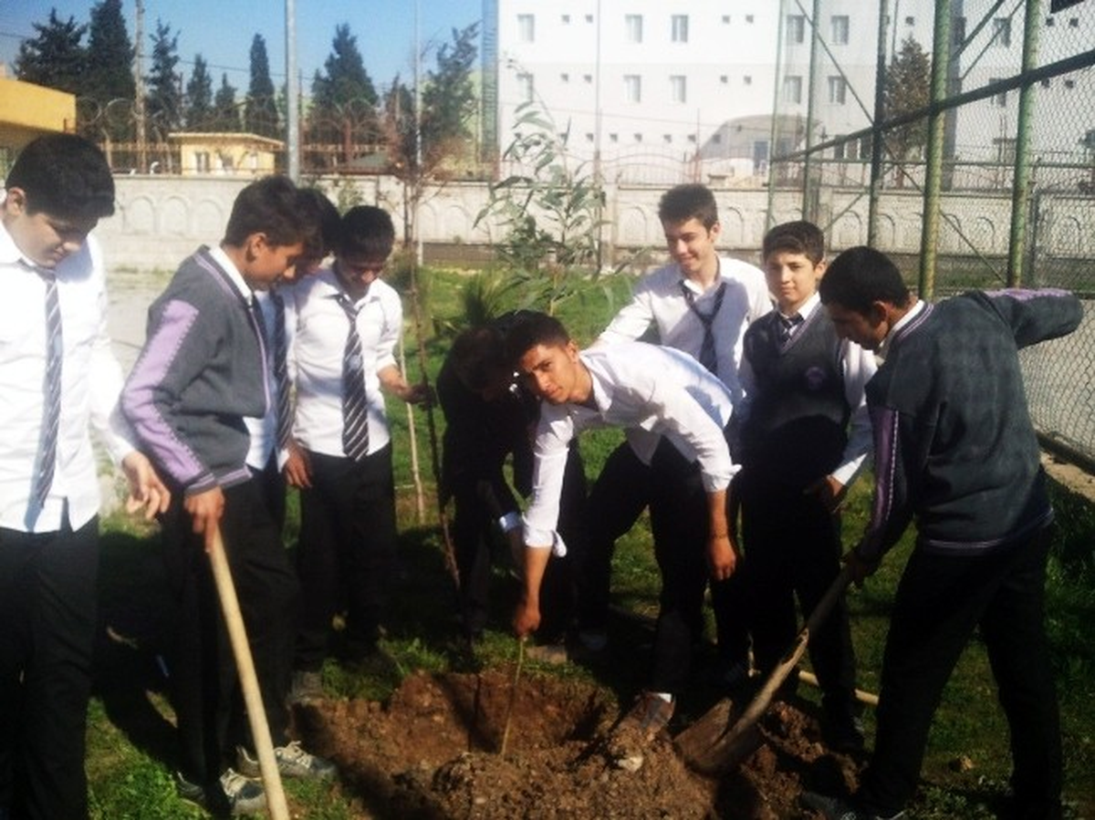 Silopi Atatürk Anadolu Lisesi'nde Fidan Dikimi Etkinliği