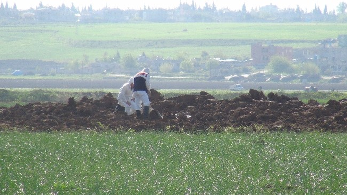 Reyhanlı Kırsalına Düşen Top Mermisi Bulundu