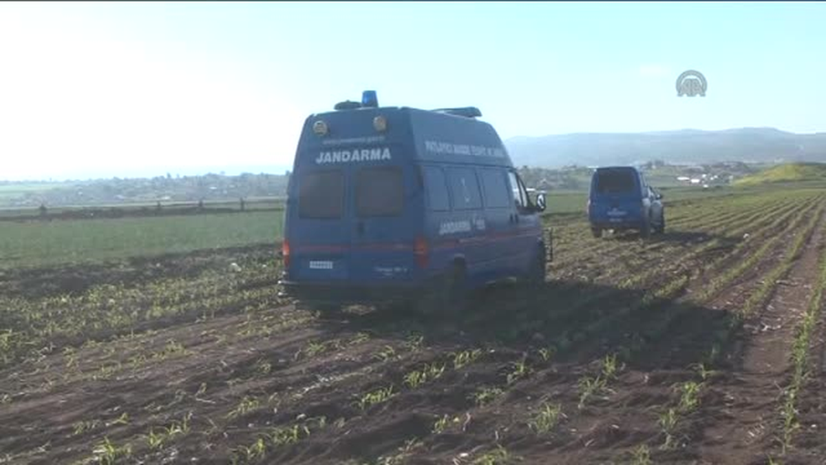 Top mermisinin düştüğü arazide inceleme yapıldı -