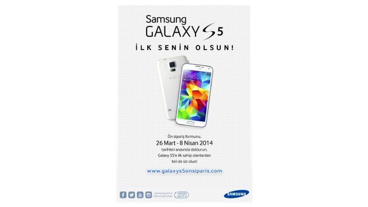 Yeni Samsung Galaxy S5 İlk Senin Olsun