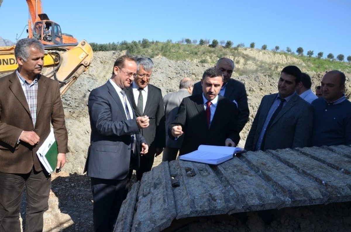 DSİ 13.bölge Müdürü Özgür, İçme Suyu İnşaatında İnceleme Yaptı