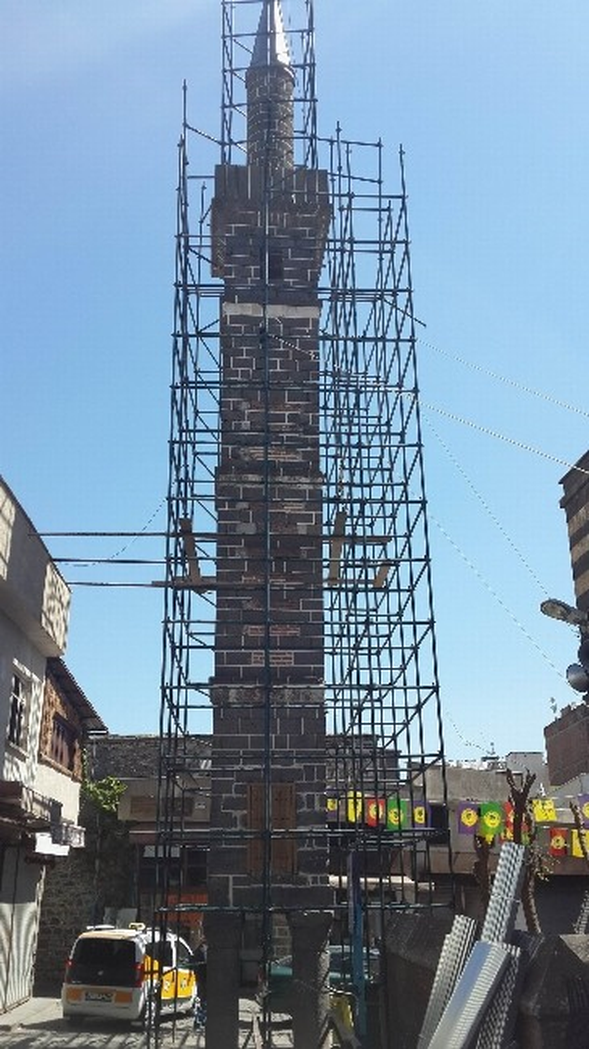 Tarihi Dört Ayaklı Minarede Tadilat Devam Ediyor