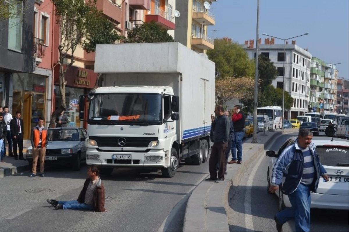 Aracı Bağlanan Engelli Vatandaş Eylem Yaptı