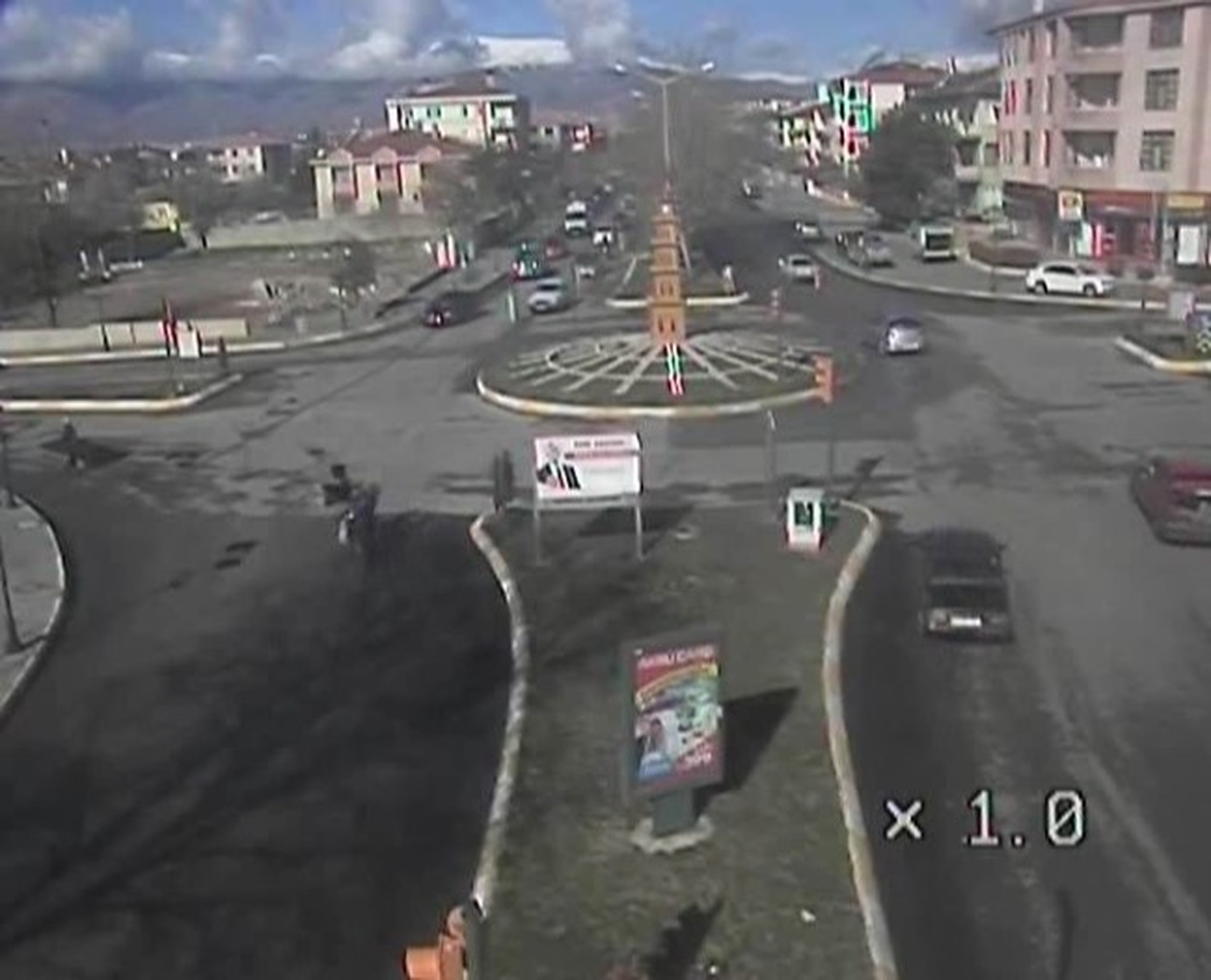 Erzincan\'daki Kazalar Mobese Kameralarında