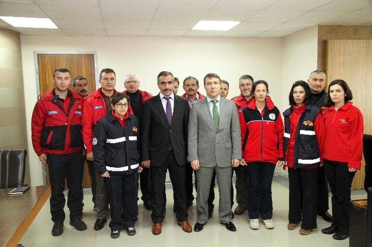İtfaiyeciler Genel Sekreter Yardımcısı Okumuş\'u Ziyaret Etti