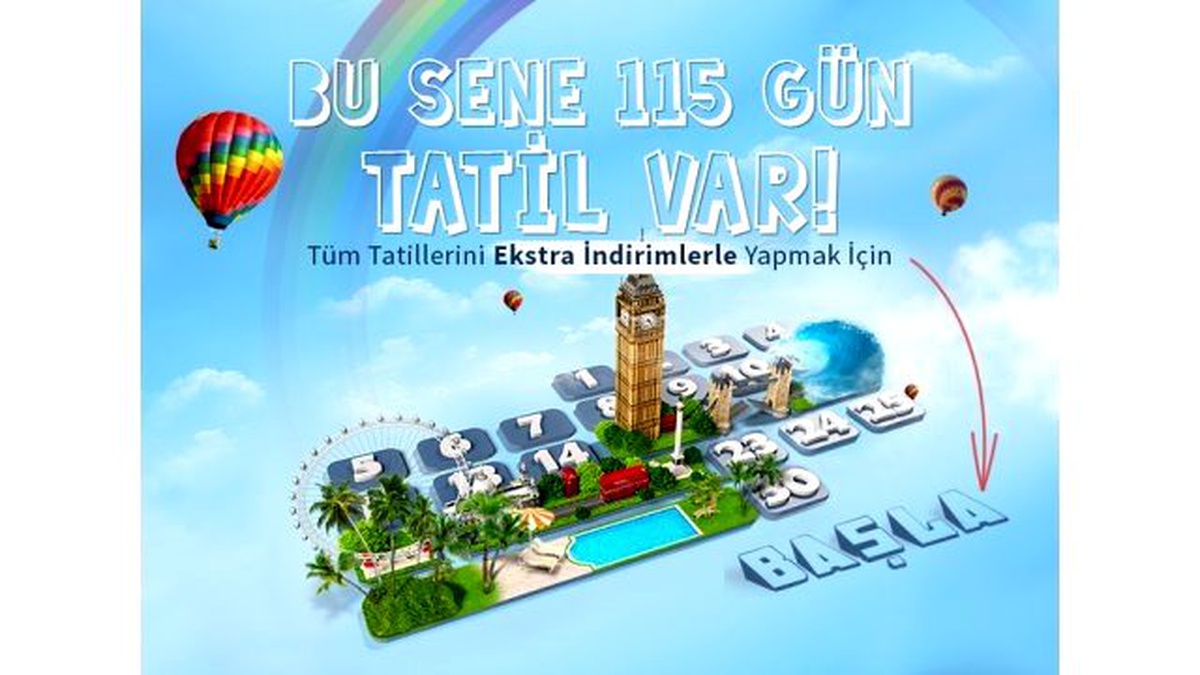Bu Sene Tam 115 Gün Tatil Var