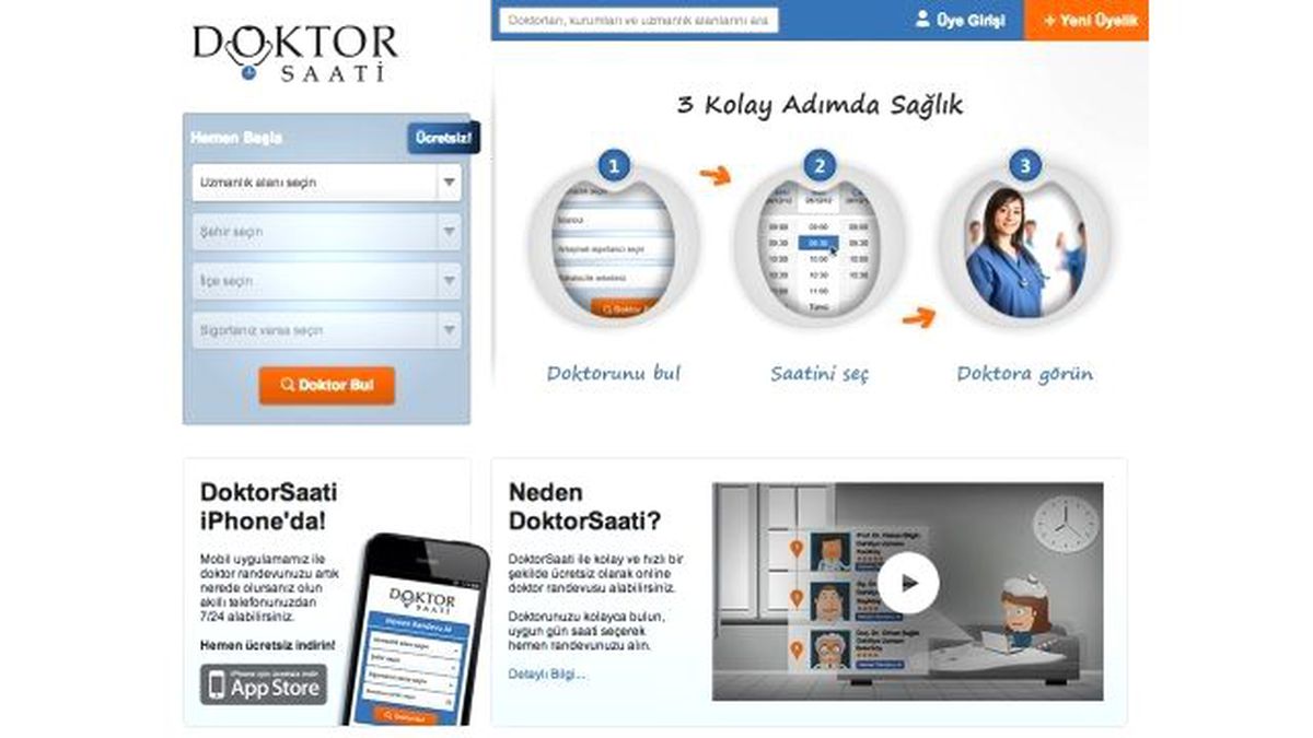 Doktor Randevuları Tek Tıkla Hizmetinizde: DoktorSaati.com