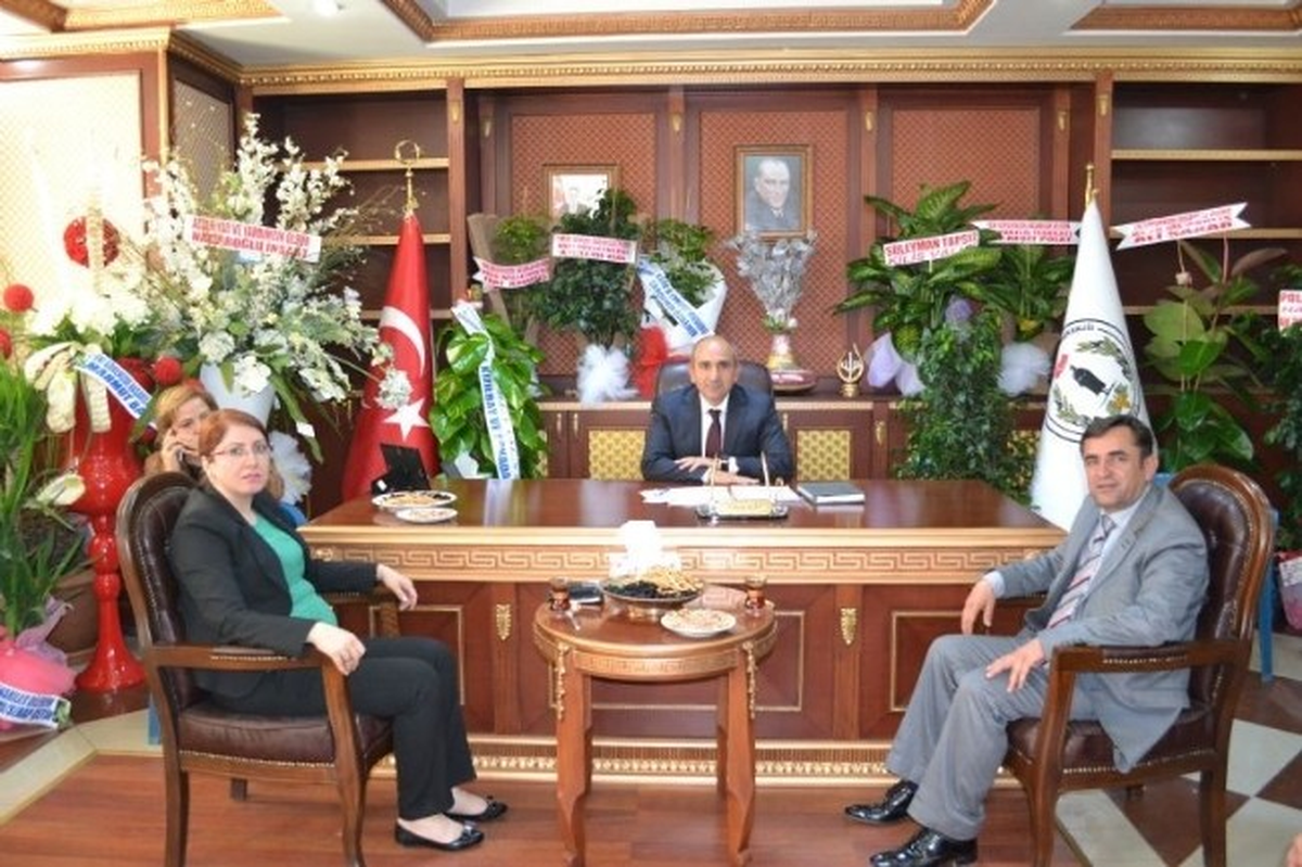 Elbeyli Kaymakamı ve Belediye Başkanından Başkan Hasan Kara\'ya Ziyaret