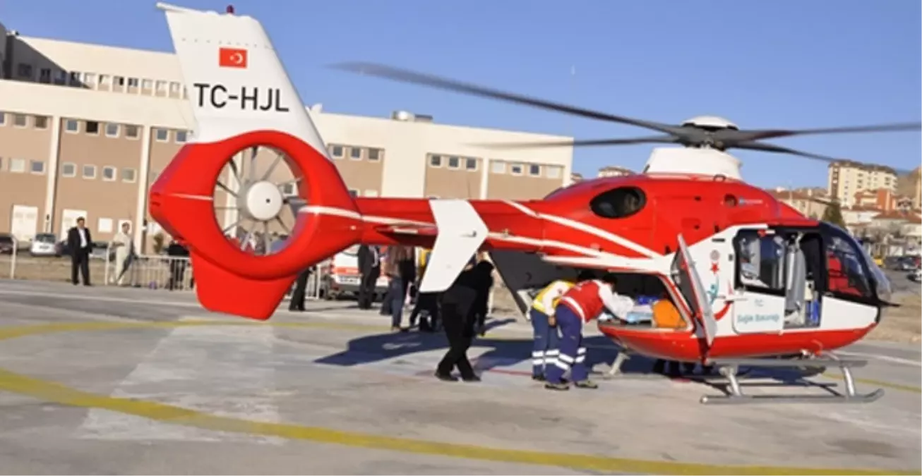 İmdadına Ambulans Helikopter Yetişti