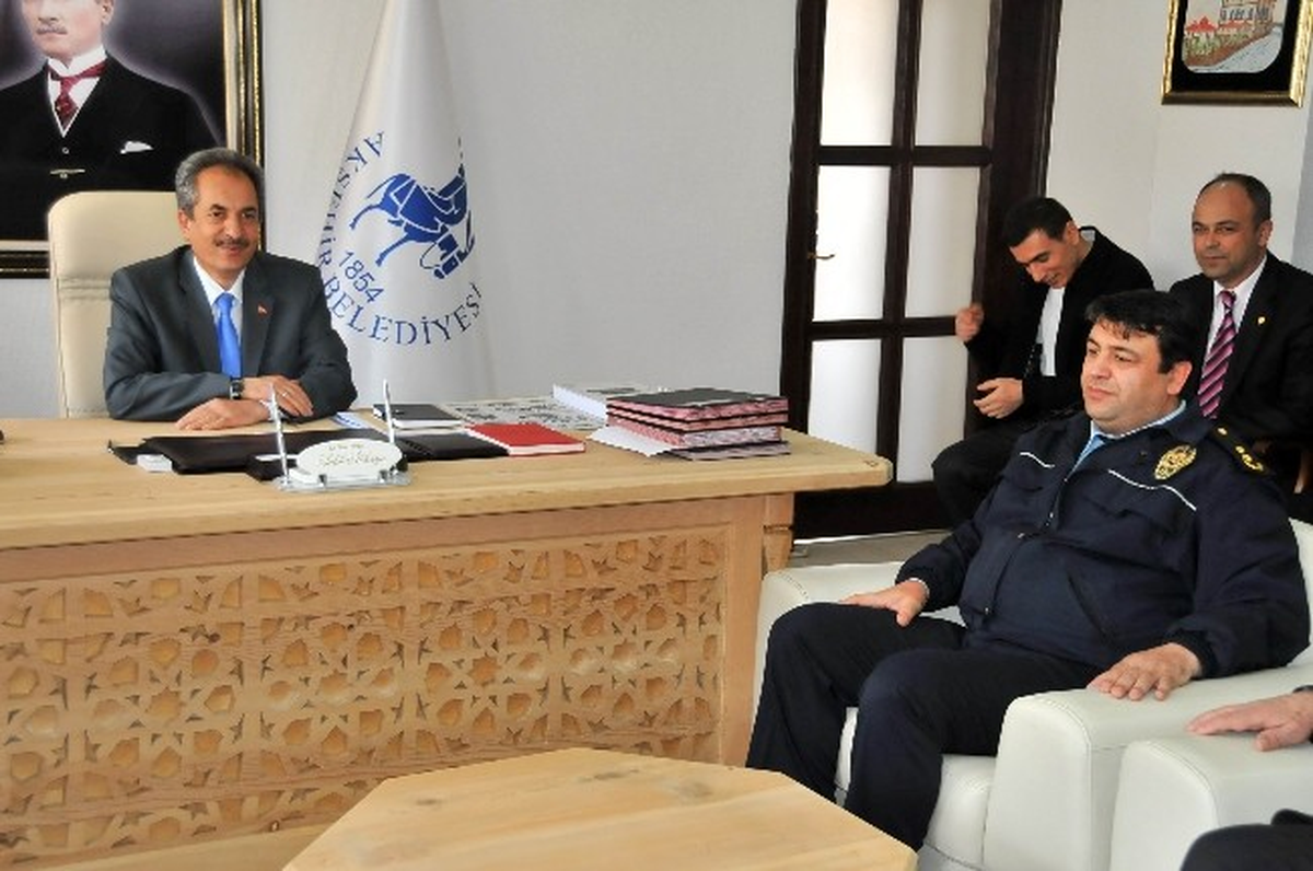 Akşehir Emniyeti\'nden Başkan Akkaya\'ya Ziyaret