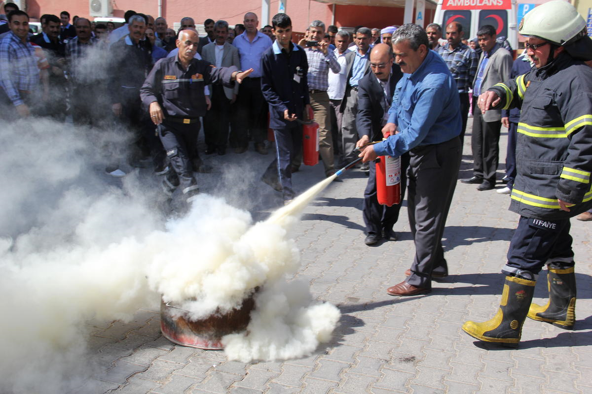 Hastanede Yangın Tatbikatı