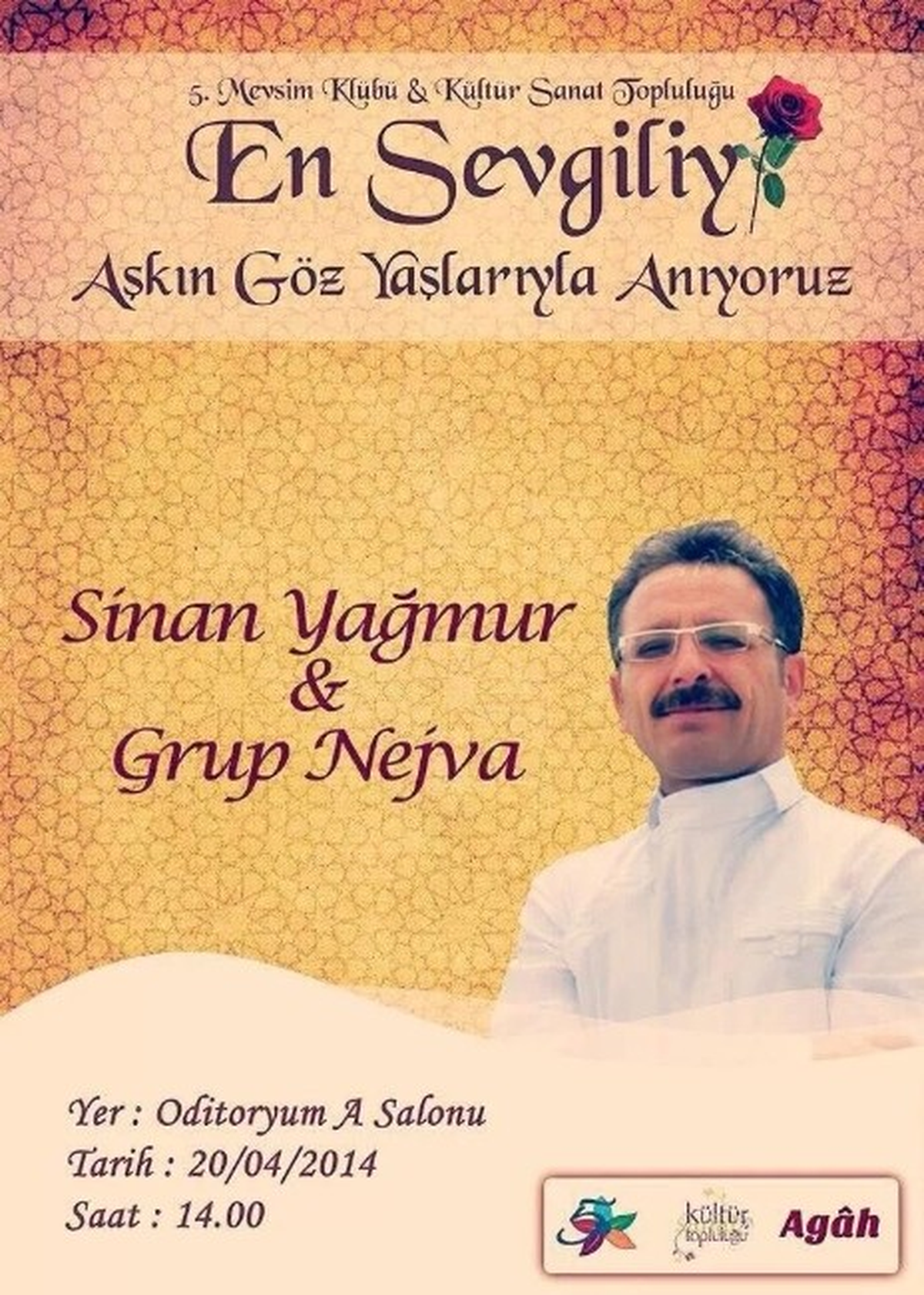 Kutlu Doğum Haftası Kapsamında Yazar Sinan Yağmur Erzurum\'a Geliyor