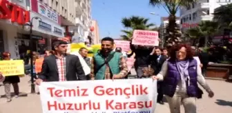 Karasu'da 250 Kişilik Sessiz Protesto