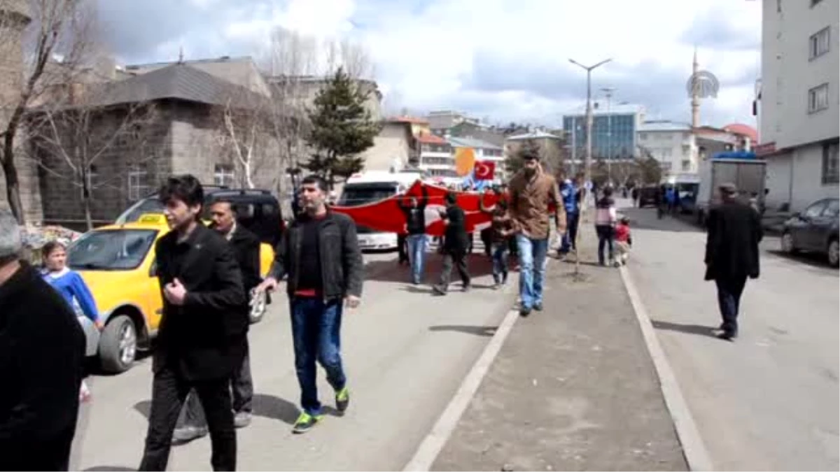 Sarıkamış\'ta Protesto Yürüyüşü