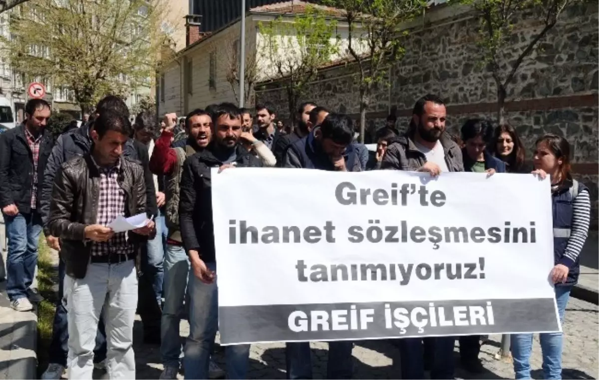 Disk\'te 1 Mayıs Açıklaması Sırasında Greif İşçilerinden Protesto