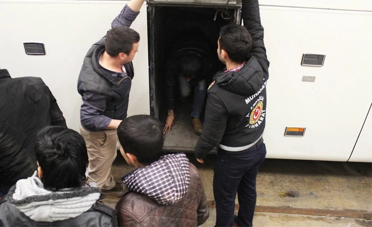 Otobüsün Bagajında Yurt Dışına Kaçacaklardı