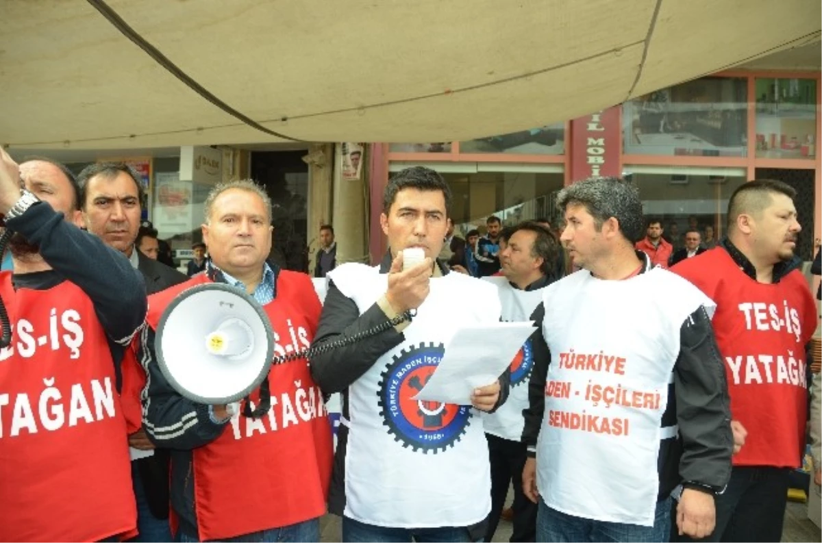 Yatağan\'da Enerji ve Maden İşçilerinden Ankara\'ya Destek Eylemi