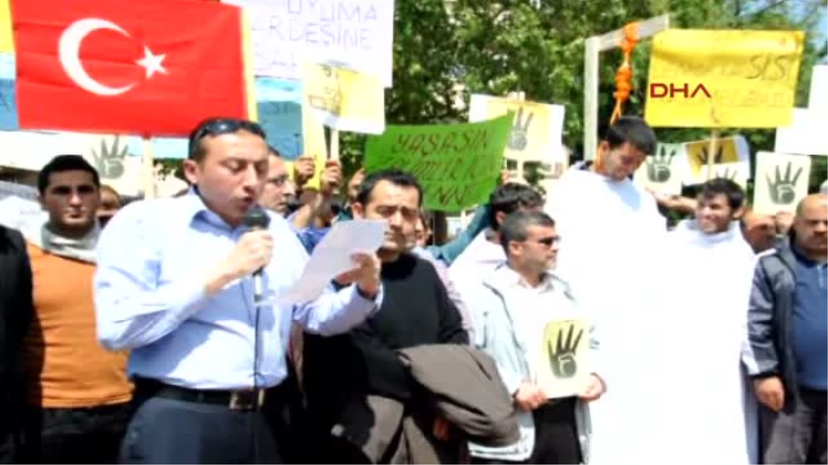 İslahiye\'de İdam Sehpalı Mısır Protestosu