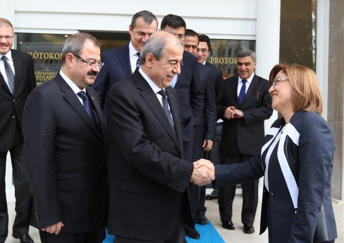 Sanko\'dan Başkan Şahin\'e Tebrik Ziyareti