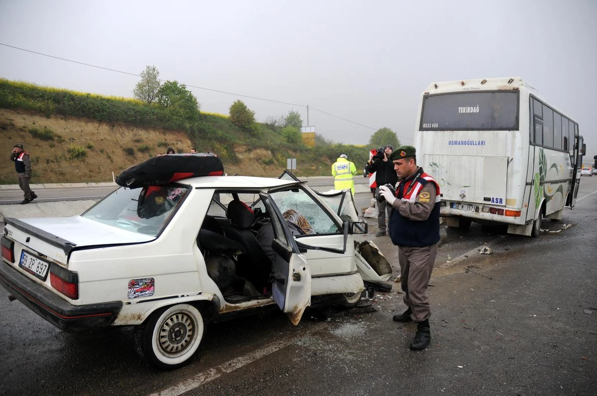 Tekirdağ\'da Zincirleme Trafik Kazası: 1 Ölü, 6 Yaralı