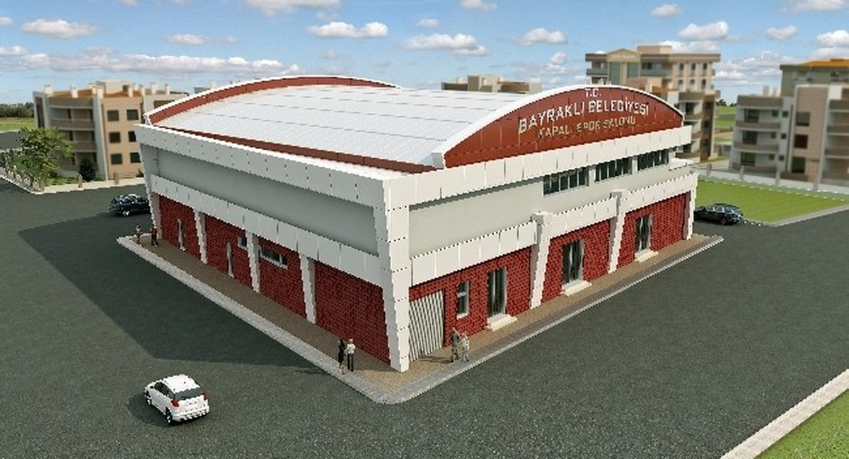 Bayraklı\'da Spor Salonu Yükseliyor
