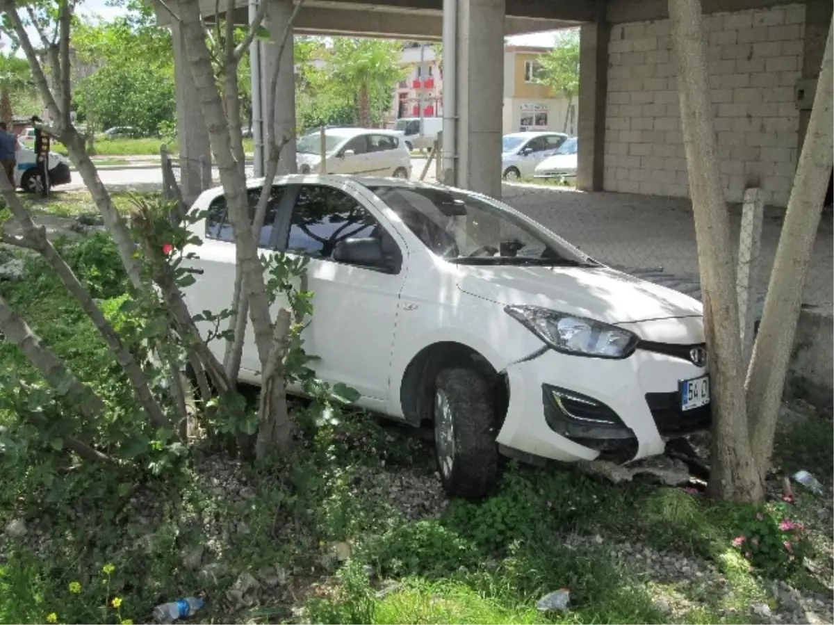 Yoldan Çıkan Araç Ağaca Çarptı