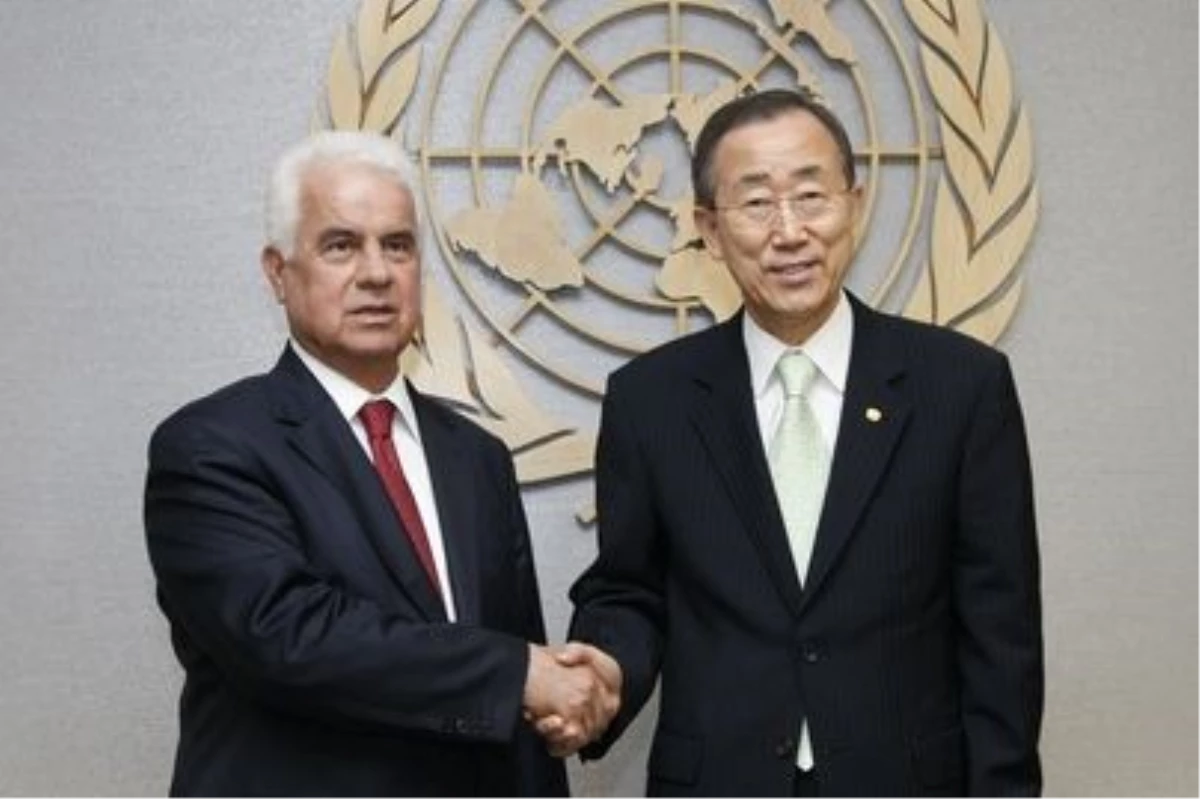 KKTC Cumhurbaşkanı Eroğlu BM Genel Sekreteri Ban ile Görüştü