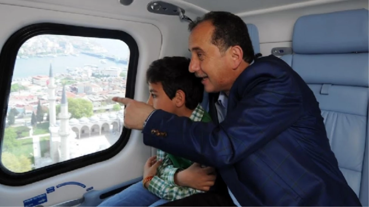 Bağcılar\'da 23 Çocuk Helikopterle İstanbul Turu Yaptı