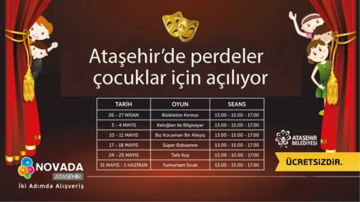 Ataşehir\'de Perdeler Çocuklar İçin Açılıyor