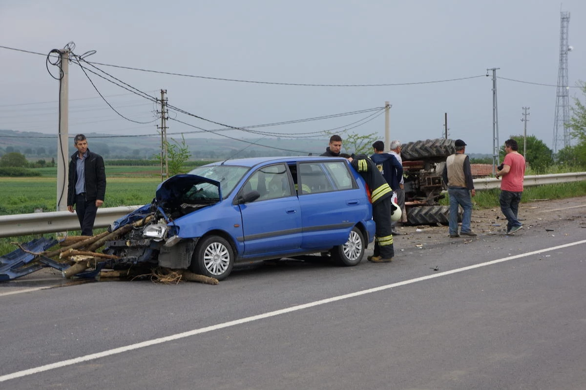 Edirne\'de Trafik Kazası: 1 Yaralı
