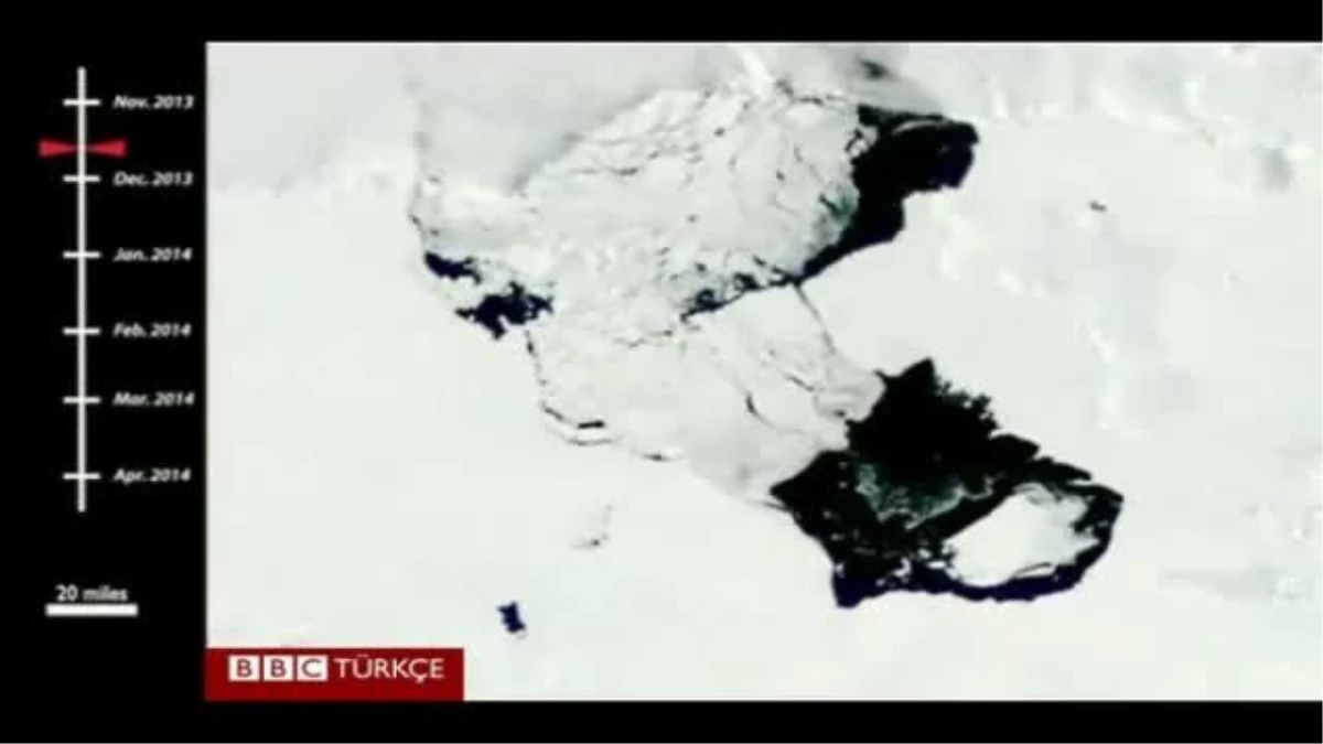 Nasa Antarktika\'dan Kopan Dev Buzdağını Görüntüledi