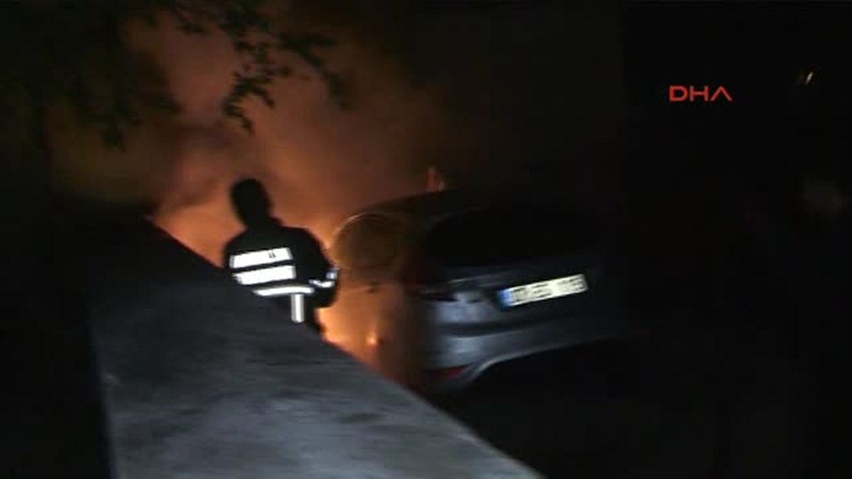 Park Halindeki Araç Alev Alev Yandı