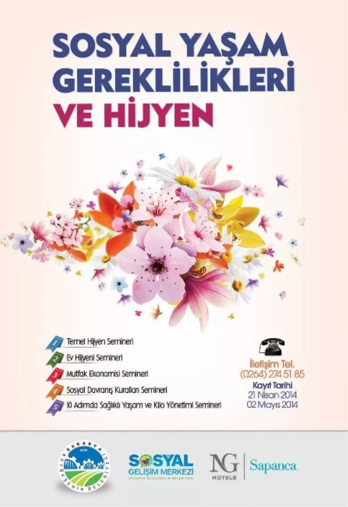 Sosyal Yaşam ve Hijyen Seminerleri İçin Kayıtlar Sürüyor