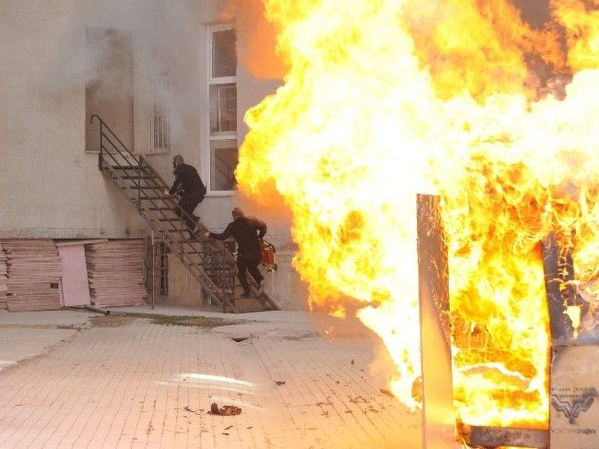 Beyşehir Cezaevinde Yangın Tatbikatı