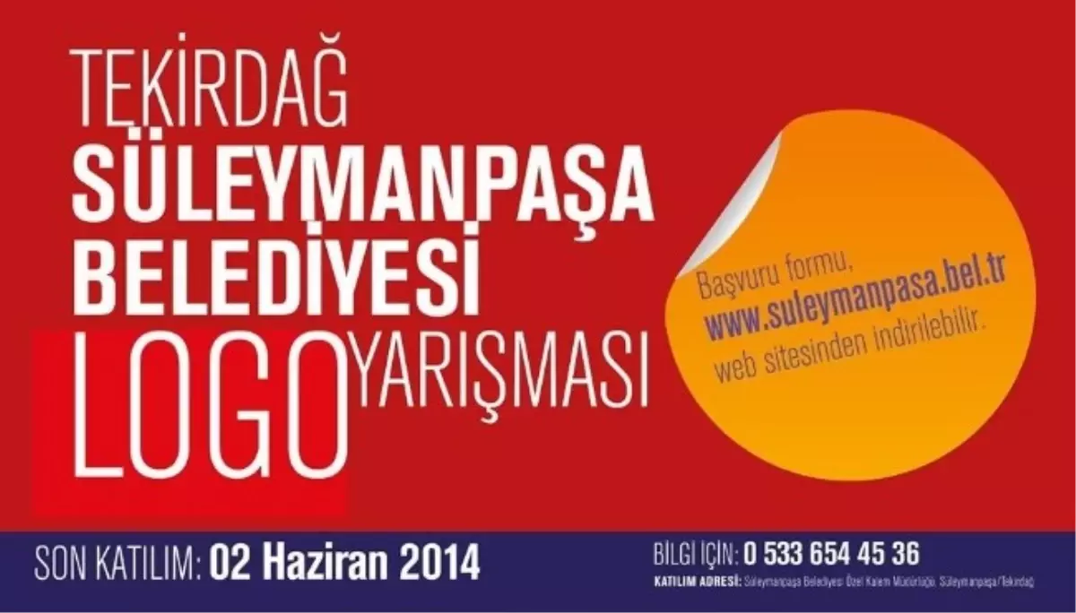 Süleymanpaşa Belediyesi Logo Yarışması Başlıyor