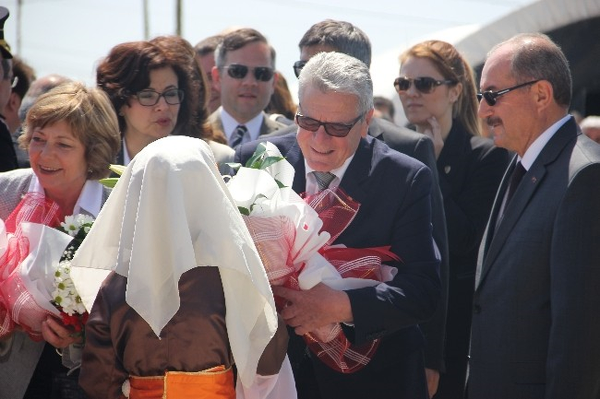 Alman Cumhurbaşkanı Joachim Gauck, Suriye Çadır Kentinde