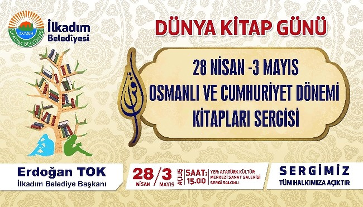 İlkadım\'da Osmanlı ve Cumhuriyet Dönemi Kitap Sergisi Açıldı