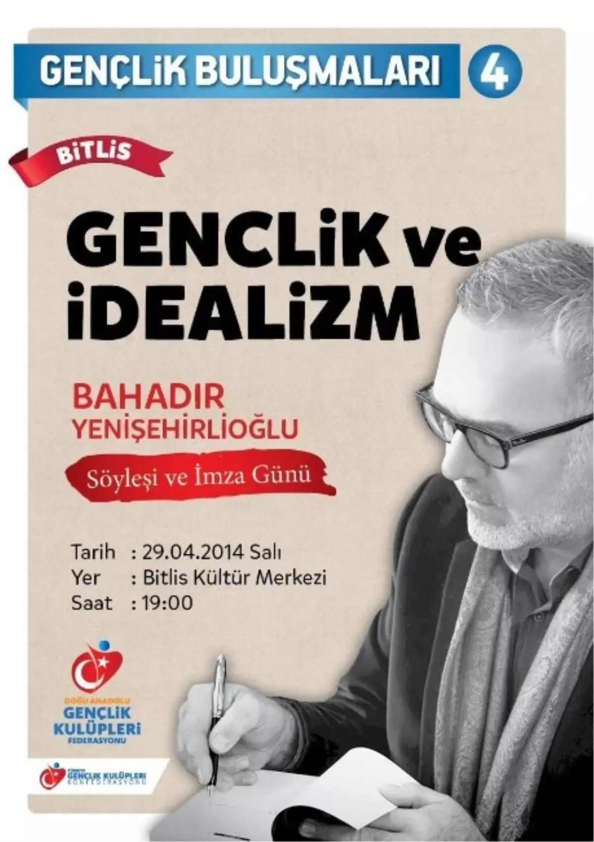 Yazar Bahadır Yenişehirlioğlu Bitlis\'te İmza Günü ve Söyleşi Düzenleyecek