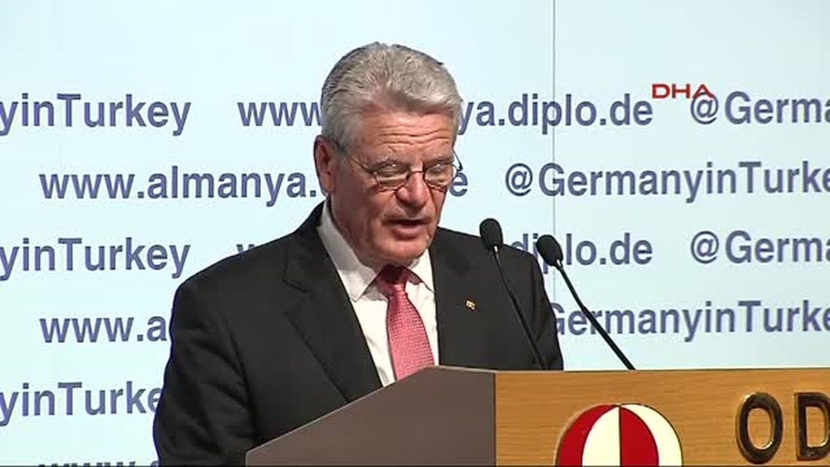Almanya Cumhurbaşkanı Joachim Gauck, Ankara\'da Orta Doğu Teknik Üniversitesinde Bir Konuşma Yaptı.