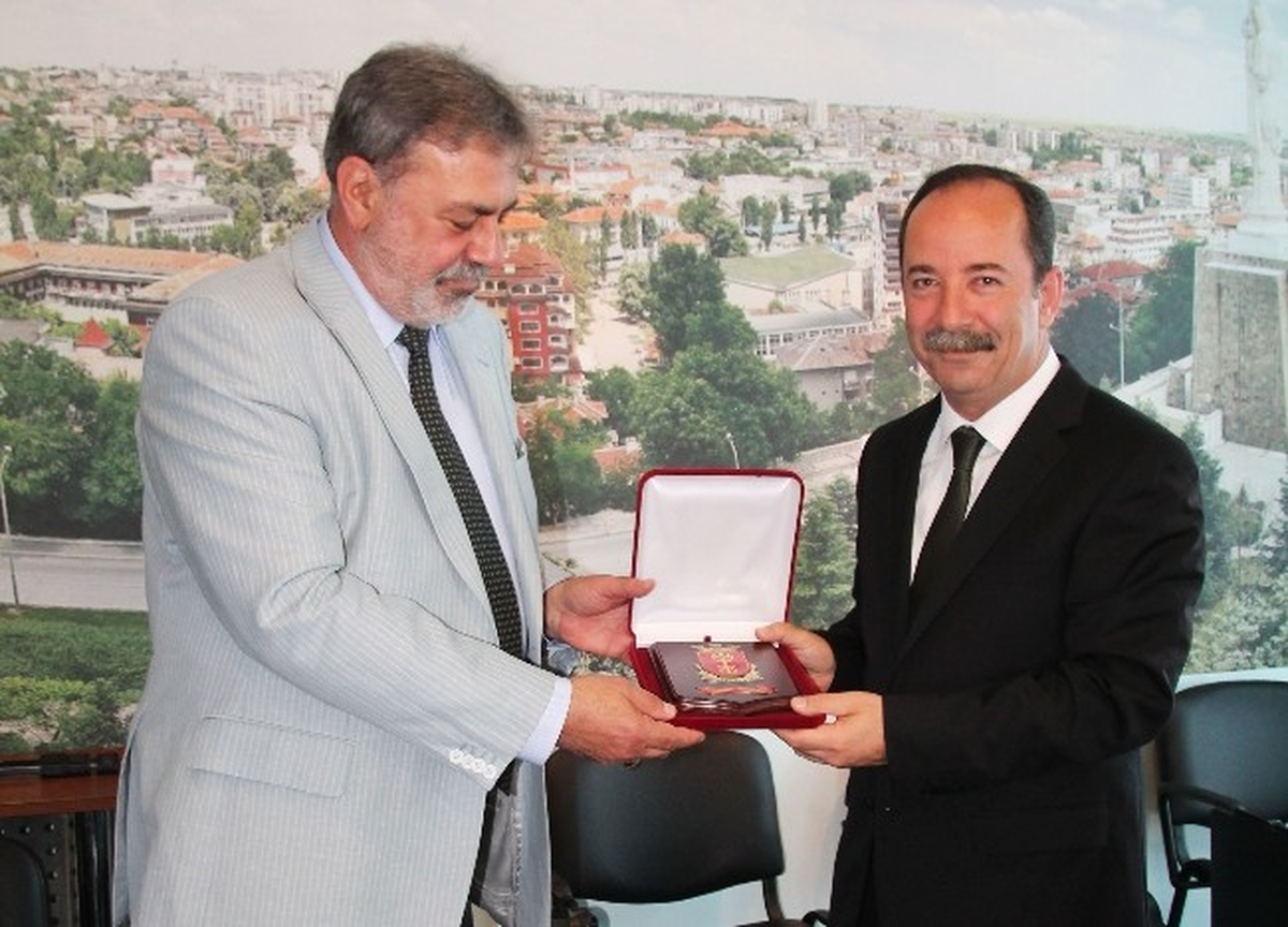 Edirne Belediye Başkanı Recep Gürkan Haskova Belediye Başkanı Georgi İvanov\'u Ziyaret Etti
