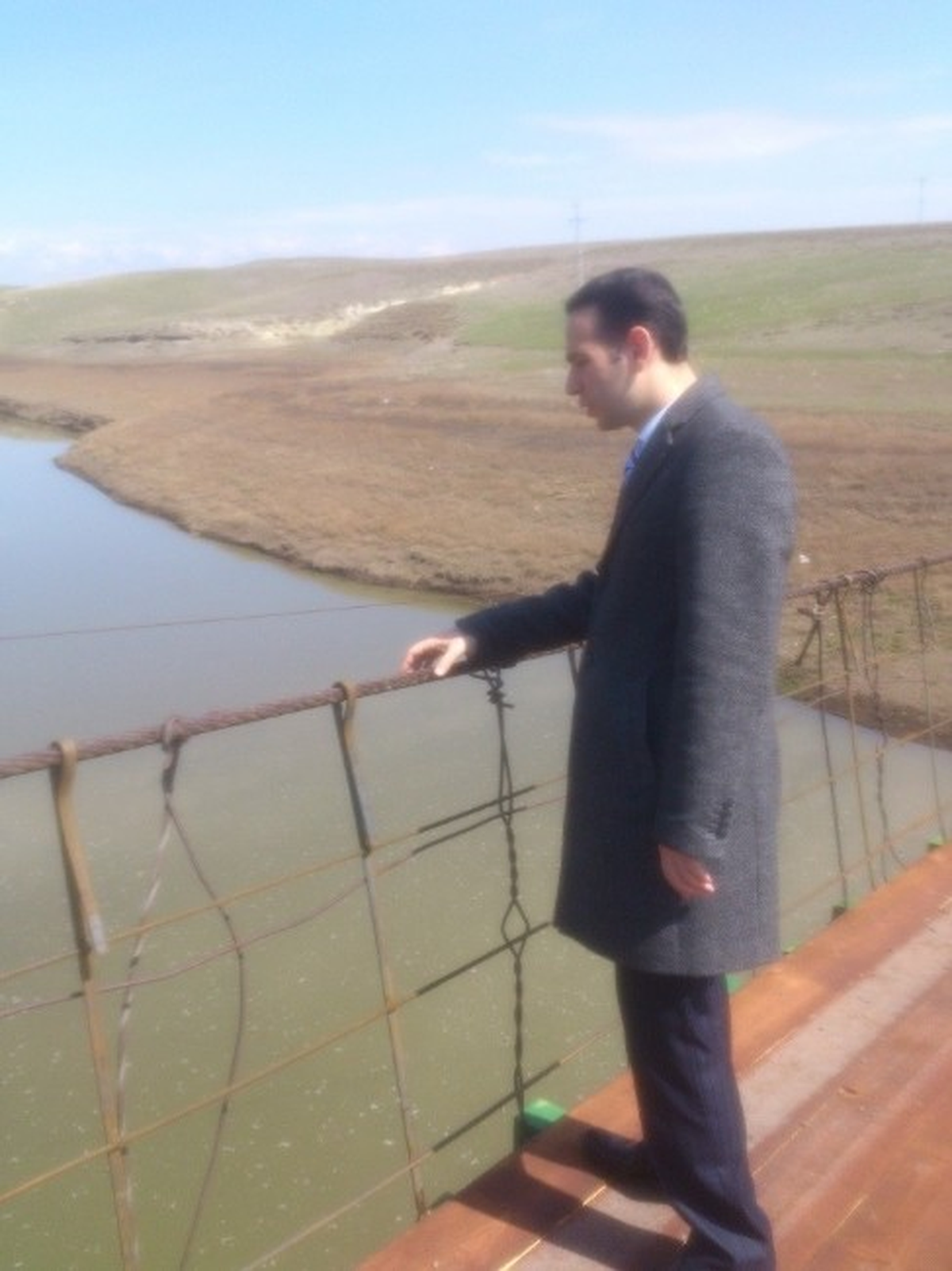 Akyaka\'da Asma Köprü Onarıldı